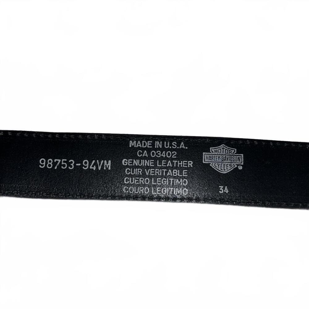 New Harley-Davidson USA Woman’s 34 Genuine Leather Black Belt Size 34 unworn - Picture 3 of 5